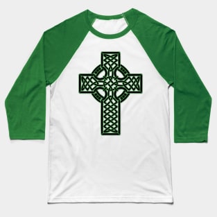 Celtic Green Cross from Medieval Ireland Baseball T-Shirt